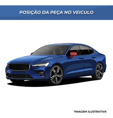 Lente Prata Com Base Retrovisor Esquerdo Montana 2012 A 2021