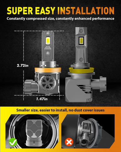 Fahren Termitor 2023 Upgraded H11/h9/h8 9005/hb3 Led Headlig