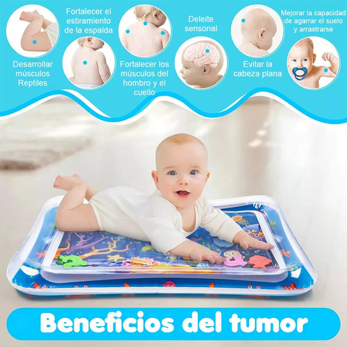 A Tapete Inflable Agua Bebé Cojín Estimulación Temprana