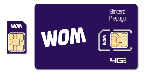 Simcard Prepago Wom 4g Lte Paquete 100 Unidades