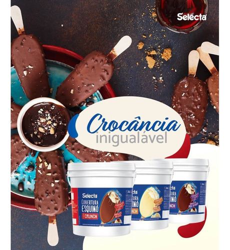 Cobertura Esquimo Crunch Chocolate Meio Amargo 4 Kg
