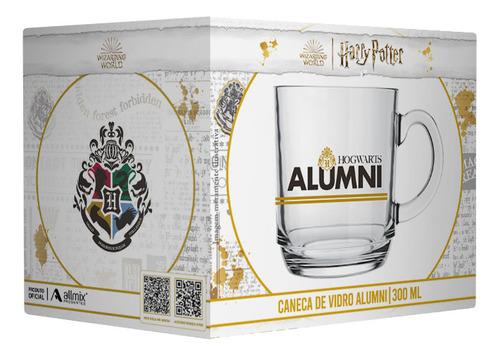 Caneca Harry Potter Alumni 300ml Aluno De Hogwarts Licenciada