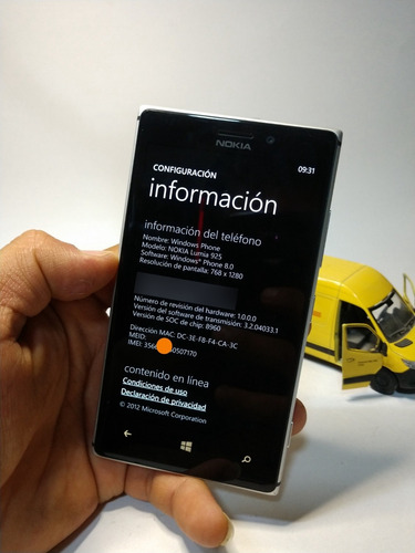 Nokia Lumia 925 Windows Phone 8.0 Libre Excelente Gris Oscuro (Usado)
