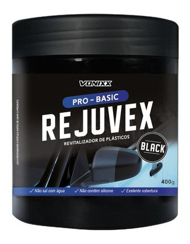 Rejuvex Black Revitalizador Plásticos Externos 400g Vonixx*