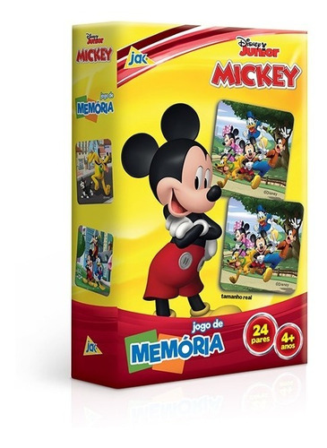 Jogo De Memória Mickey 24 Pares Jak