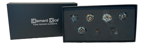 Set De Dados Poliédricos De Elemento - Cobre Y Resina
