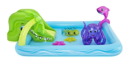 Pileta Inflable Infantil Play Center Spray Pelotero Bestway