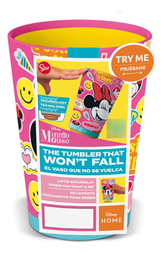 Stor Drop Safe Silicone Straw Vaso Tumbler 240 Ml Minnie Mou