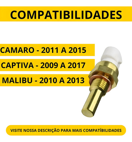 Sensor De Temperatura Captiva 2.4 16v 2009 A 2017 12608814