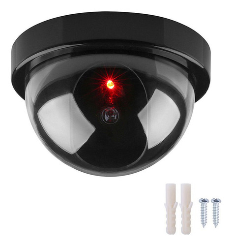 Jk Cámara De Vigilancia Tipo Domo Falsa Con Luz Roja