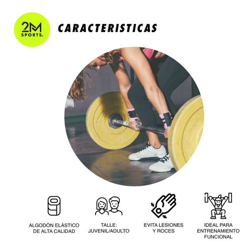 Imagen 3 de 10 de Muñequeras Elásticas Gym Fitness Entrenamiento Original Par