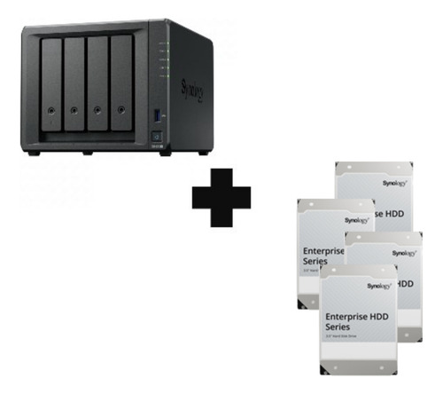 Combo Nas Synology Ds423+ Incluye 4 Discos Hat5310-8t 8tb (Usado)