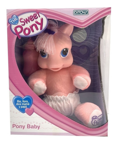 My Sweet Pony Baby Peluche Con Sonido Rie Llora ELG 1328
