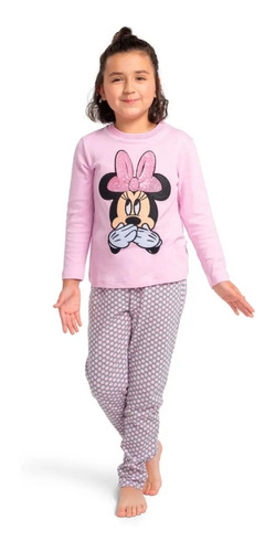 Pijama Niña Algodón Minnie Talla 4 Color Rosa 30772