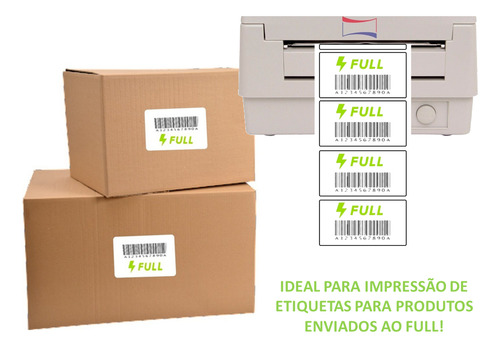 Kit C/ 3 Rolos Etiqueta Térmica 40x25mm Full Zebra 2 Colunas