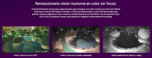 Imagen 4 de 10 de Kit Inalambrico Ezviz Camara Ip 1080p C3x Wifi Luz Audio