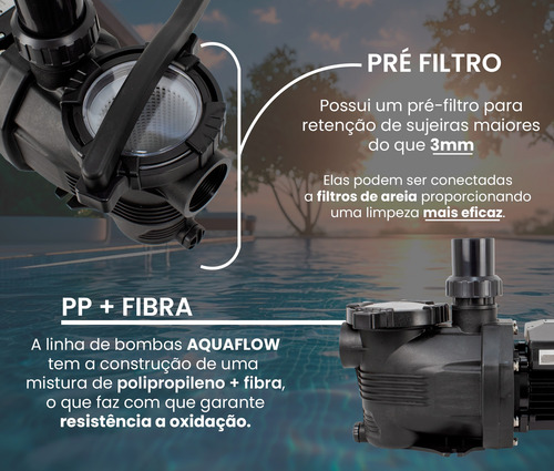 Bomba De Piscinas 1/2cv Komeco Pré Filtro Aquaflow 235