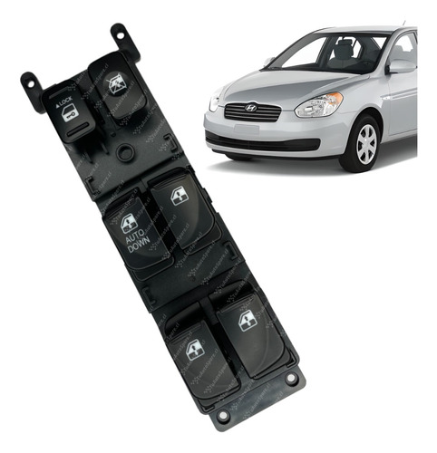 Botonera Alzavidrio Hyundai Accent 2006-2010, Piloto