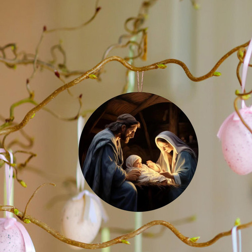 3 Colgante De Árbol De Navidad Con Escena De La Estilo B