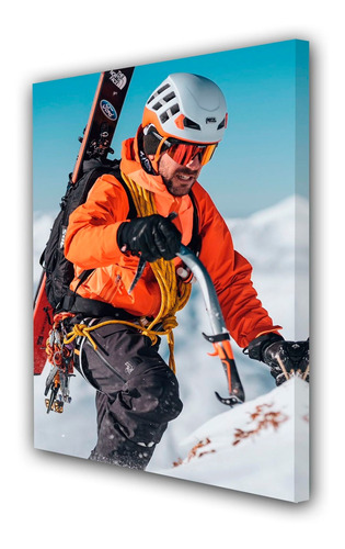 Cuadro Canvas Montaña Escalador Deporte Snow M1