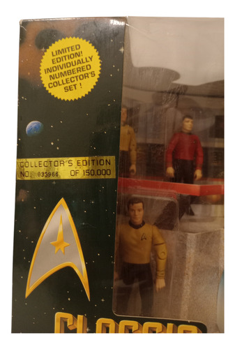 Set Star Trek Tos Spock Kirck Uhura 7 Figuras + Accesorios (Usado)