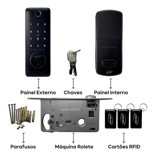 Imagem 4 de 5 de Fechadura Imab D100 Preta Bluetooth Sale Desconto À Vista