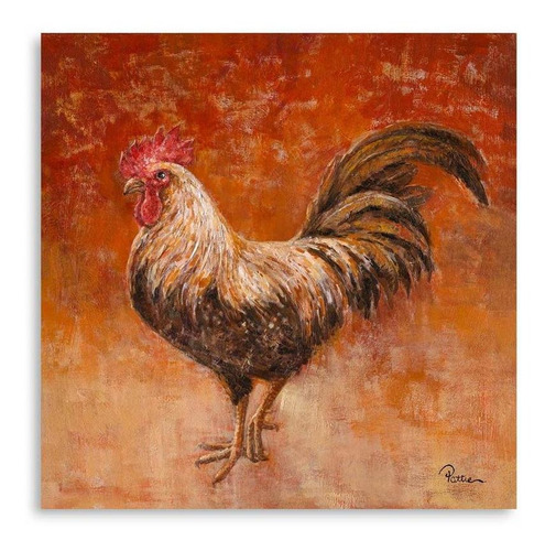 Golder Red Rooster Canvas Wall Art Farmhouse Animal The...