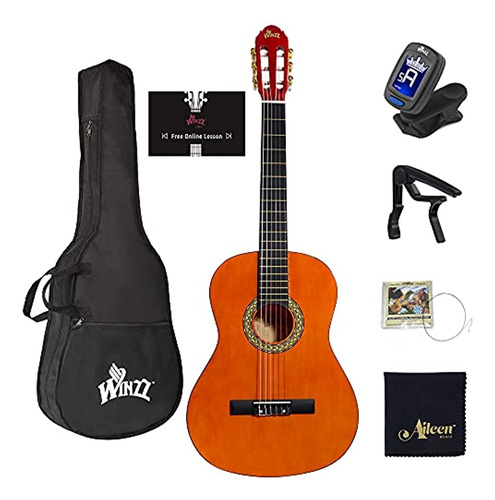 Winzz Guitarra Clásica De 39 Pulgadas, Tamaño Completo, Para