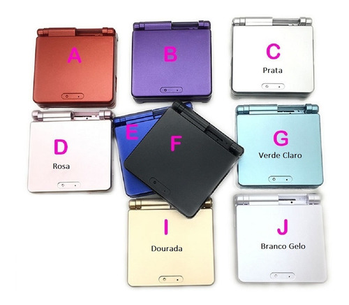 Imagem 8 de 8 de 1 Carcaça Game Boy Color, Advance Ou Sp + X Y + Borrachas
