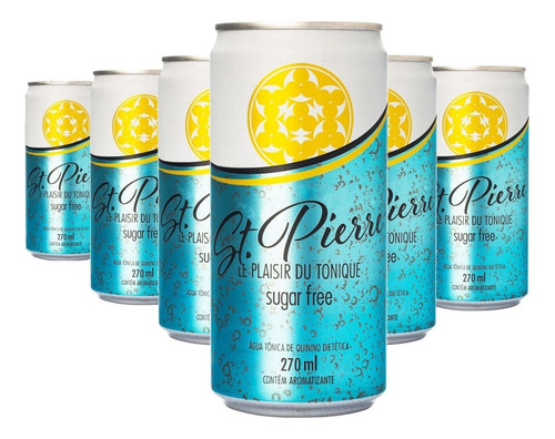Imagem 1 de 4 de 6x Tônica Sugar Free St Pierre 270ml