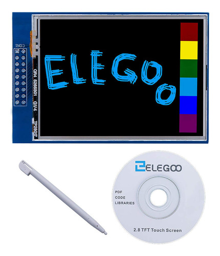 Elegoo, Uno R3 Con Pantalla Táctil Tft De 2.8 Pulgadas, Co.