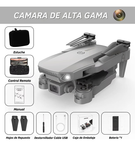 Mini Drone E88 Pro Max Camara 480p Hd 2.4ghz Wifi Bateria