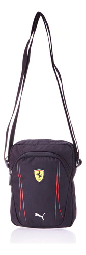 Bolsa Scuderia Masc E Fem Ferrari Sptwr Race Portable Puma Acambamento dos ferragens Níquel Cor Puma black Correia de ombro Vermelho Desenho do tecido Liso