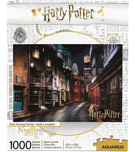 Rompecabezas Aquarius Calle De Diagon Alley 1000pz 51x71 Cm