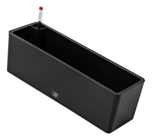 Jardinera Rectangular Con Autorriego Para Plantar Negro