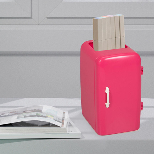 Soporte De Escritorio Para Maquillaje, Papelería, Rosa Rosa