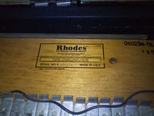 Imagen 7 de 7 de Piano Electroacustico Rhodes Mark I Seventy Three