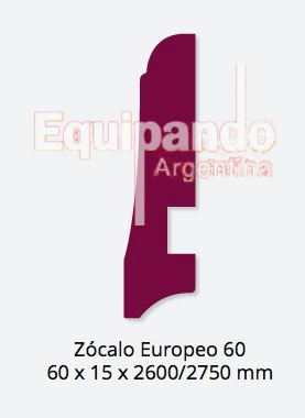 Zocalo Europeo Foliado Simil Madera Todo Tipo De Piso X Ml