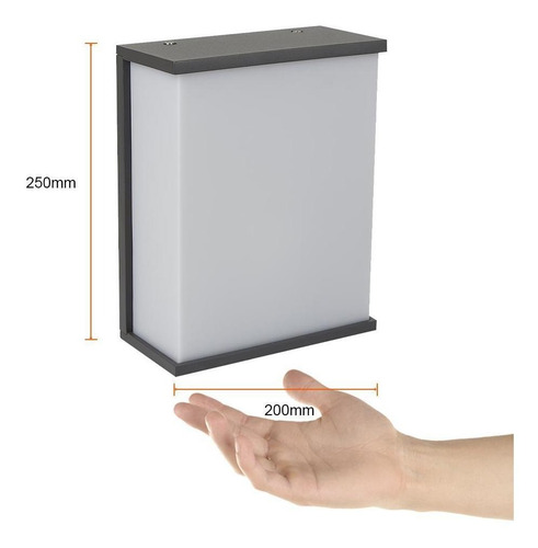 Lampara De Exterior Sobreponer Muro Decorativa 8.5 W Color Negro Tecnolite 20H1175MVS