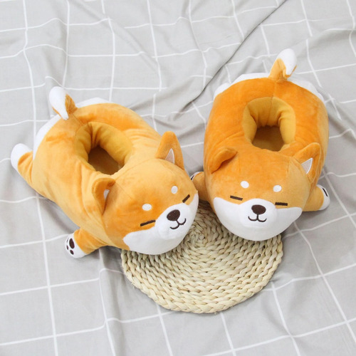 Imagen 3 de 9 de Pantuflas Perrito Shiba Inu Kawai Cerradas