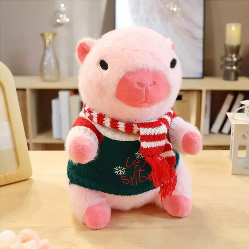 Peluche Capibara Con 10 Piezas De Ropa Y Accesorios