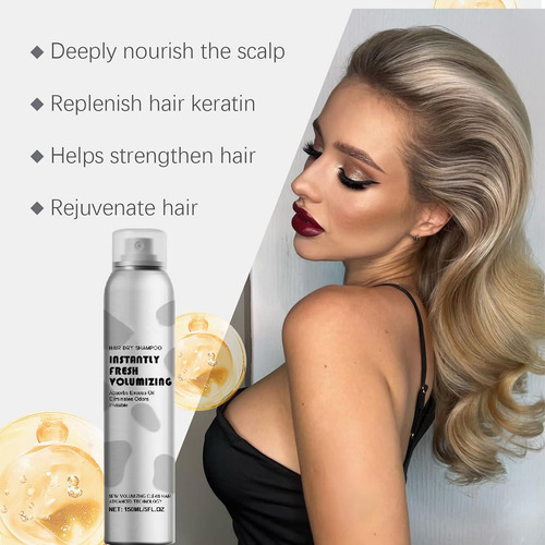 Spray De Xampu Seco, Spray De Cabelo Seco Sem Enxágue