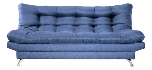 Sofá Cama Moderno Futón Matrimonial 3 Posiciones Lino Gris