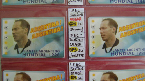 Tarjeta Telef Coleccion Telefonica Argentina F116 Sensini U2