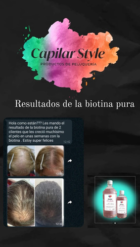 Biotina Pura X 250ml. Anti Caída Y Fortalecedora