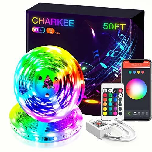 Led Strip Lights, Charkee Smart Led Lights 50ft, Rgb Color C