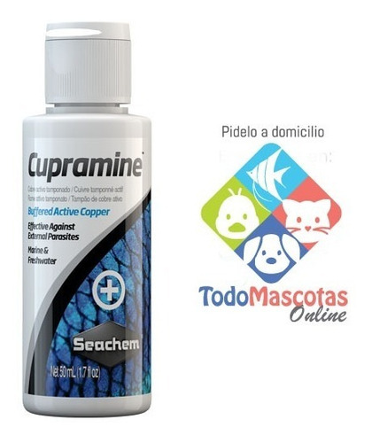 Cupramine 50ml Tratamiento Seachem Punto Blanco Parásitos