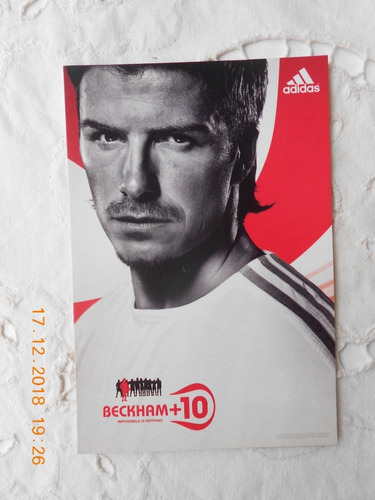 Tarjeta Postal Beckham + 10 Publicida De Zapatillas