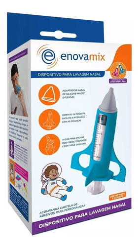 Dispositivo Para Lavagem Nasal Infantil Seringa De 20ml Azul