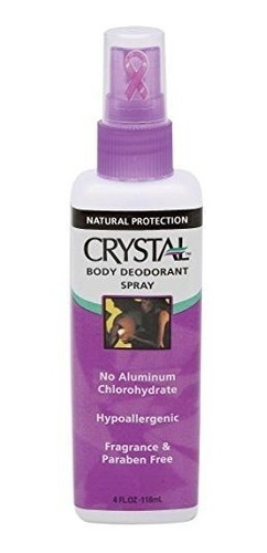 Crystal Desodorante Corporal Spray - Sin Perfume (4 Onzas Lí